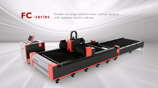 Taglio lamiera CNC con quadro elettrico separato, macchina taglio laser fibra per lastre